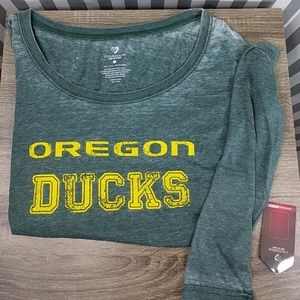 NWT Oregon Ducks Scoop Neck Long Sleeve Shirt L